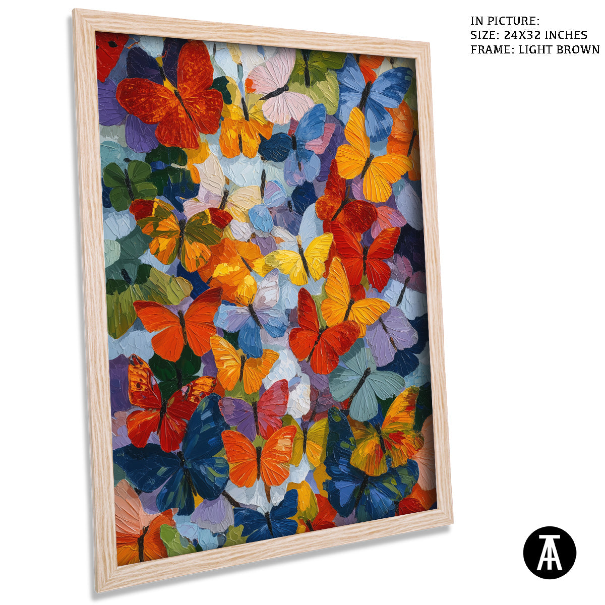 Artwork in Dark Brown Frame