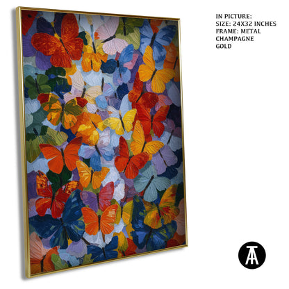 Artwork in Light Brown Frame