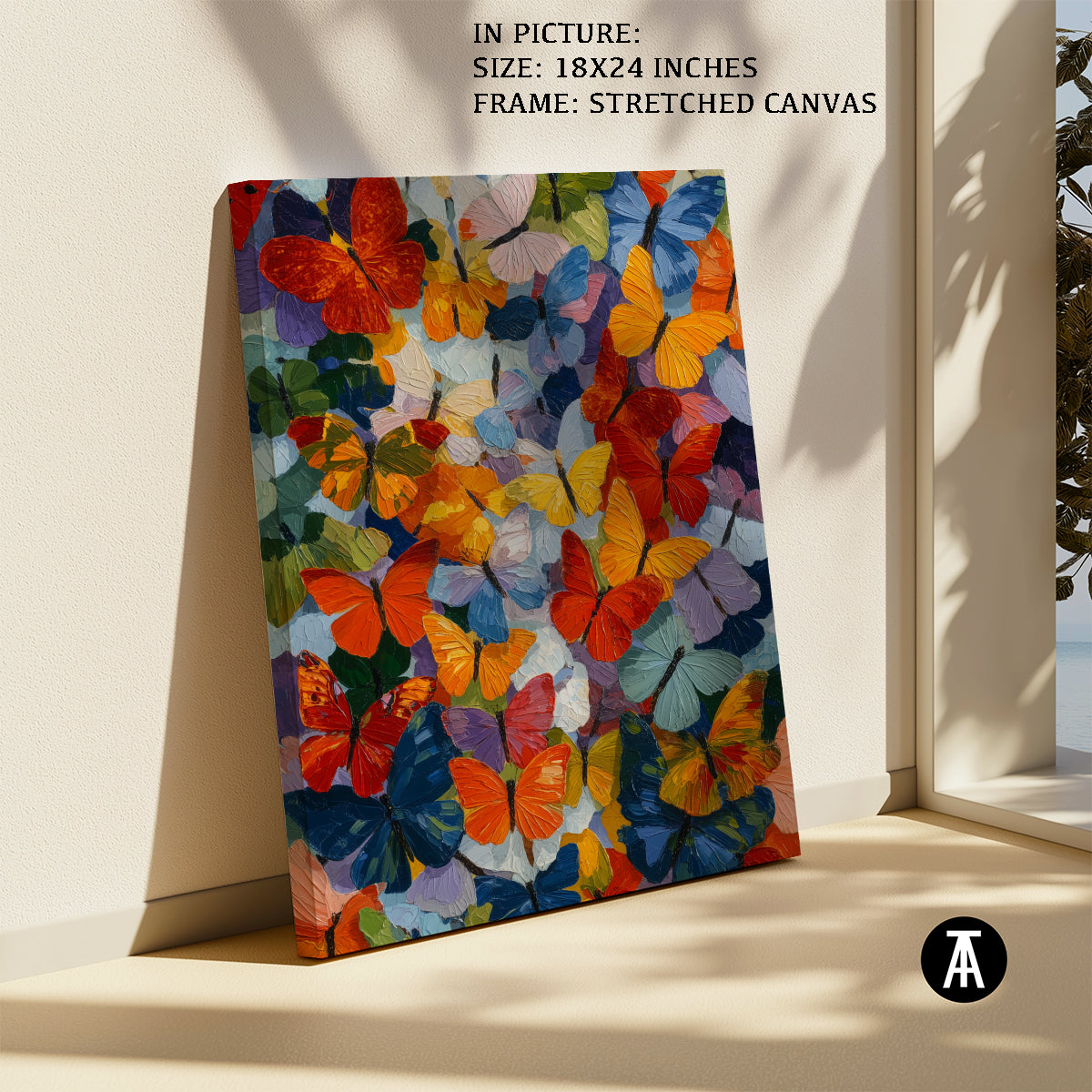 Artwork in Natural Wood Frame