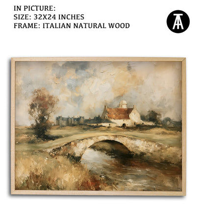 Artwork in Natural Wood Frame