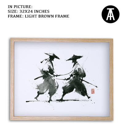 Artwork in Dark Brown Frame