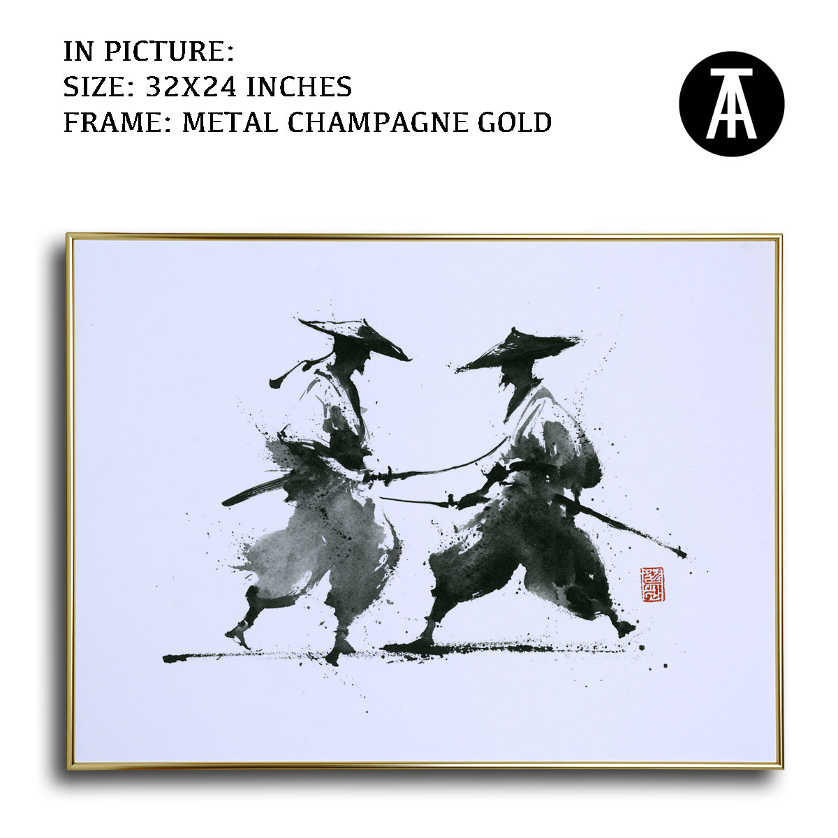 Artwork in Light Brown Frame