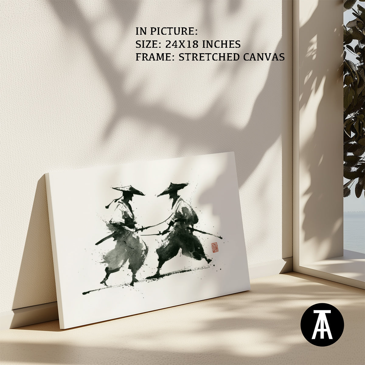 Artwork in Natural Wood Frame