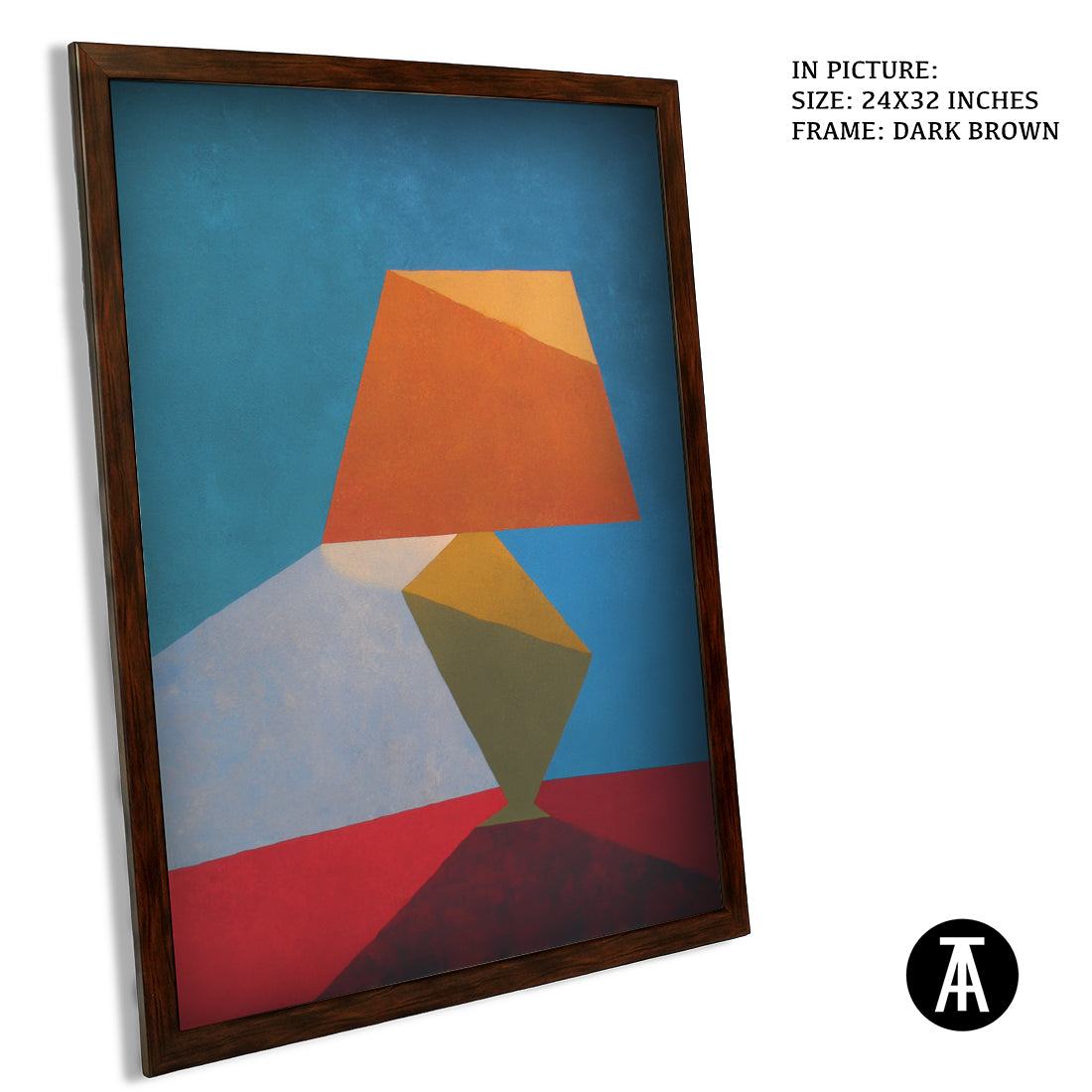 Artwork in Dark Brown Frame