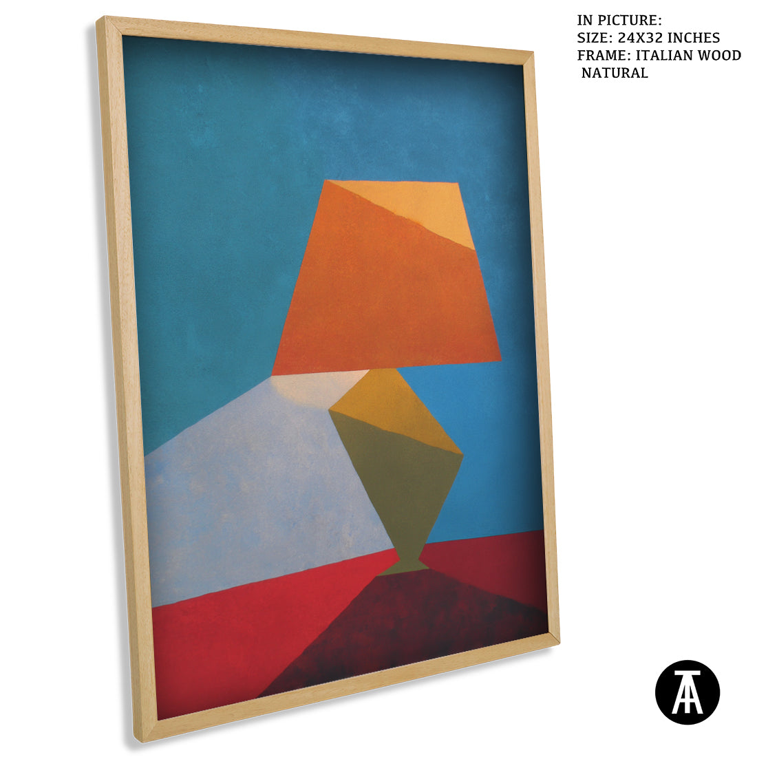 Artwork in Natural Wood Frame