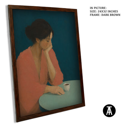 Artwork in Dark Brown Frame
