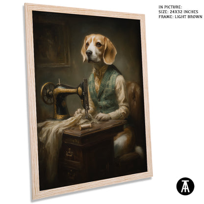 Artwork in Light Brown Frame