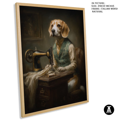 Artwork in Natural Wood Frame