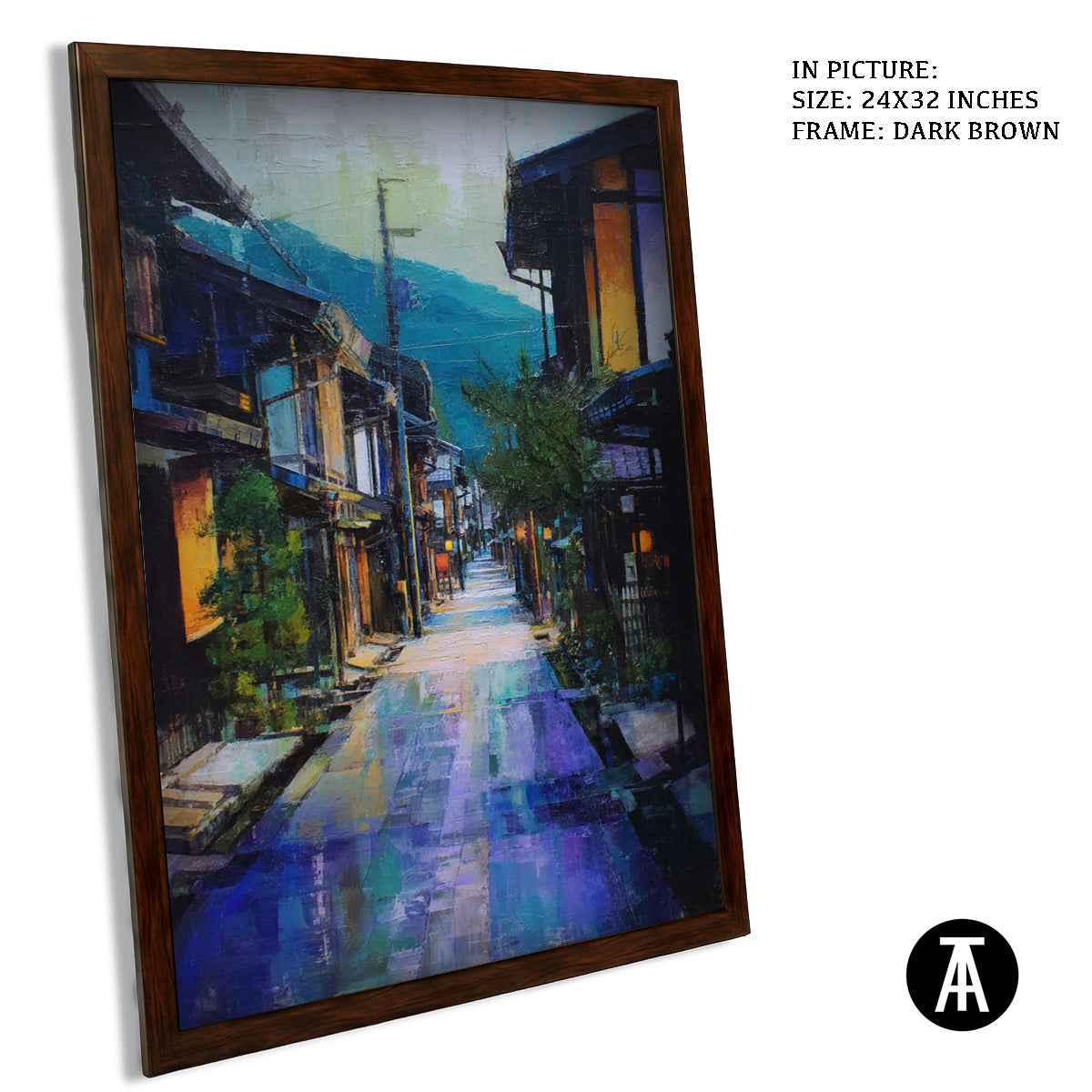 Artwork in Metal Champagne Gold Frame