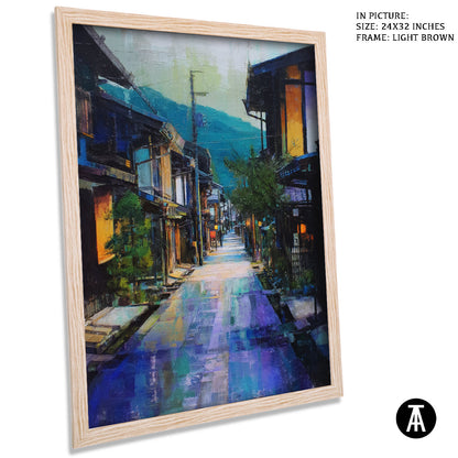 Artwork in Dark Brown Frame