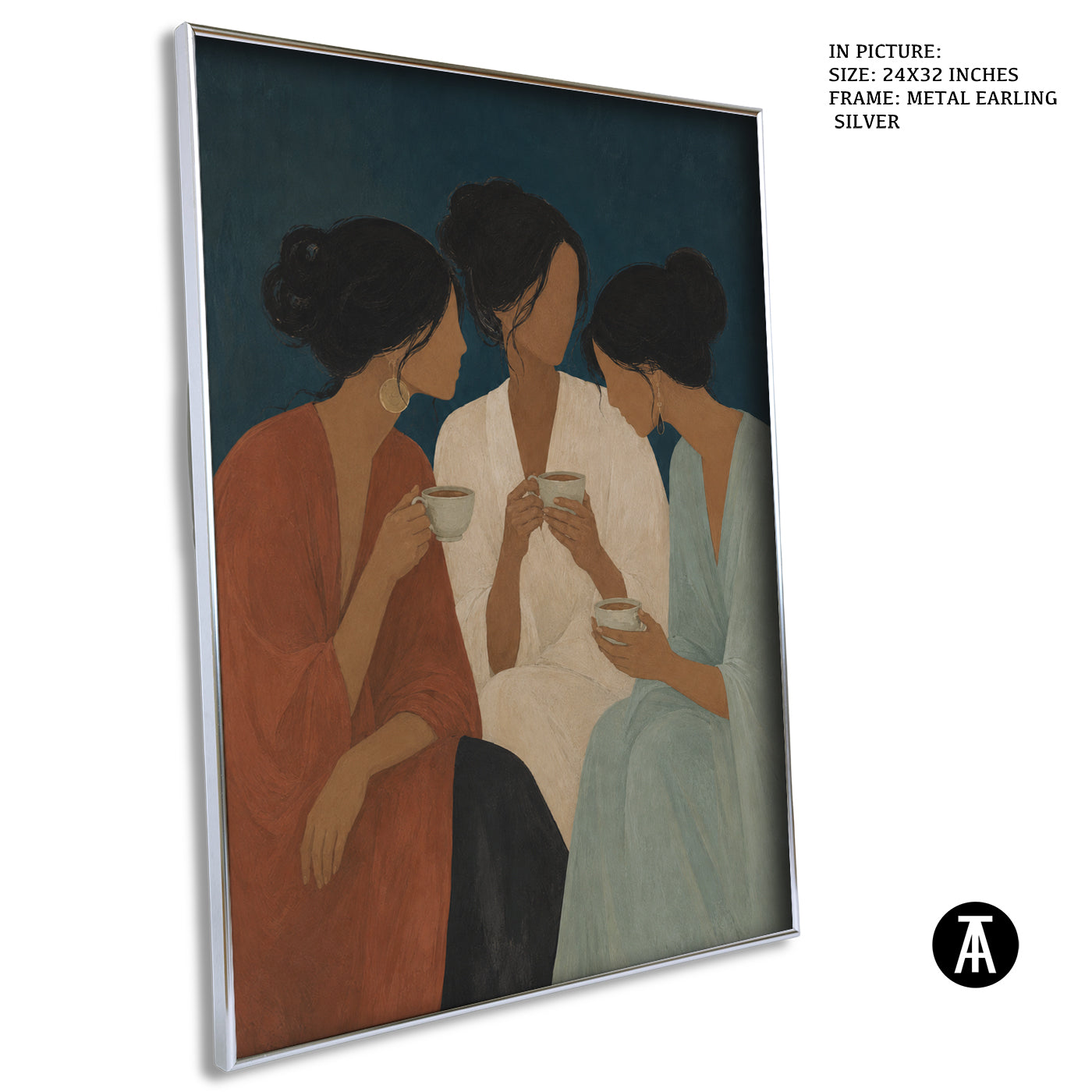 Artwork in Metal Earling Silver Frame