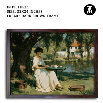 Artwork in Dark Brown Frame