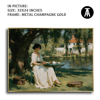 Artwork in Metal Champagne Gold Frame