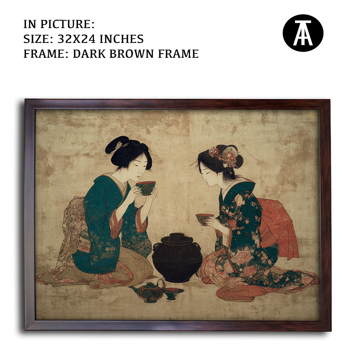 Artwork in Metal Champagne Gold Frame