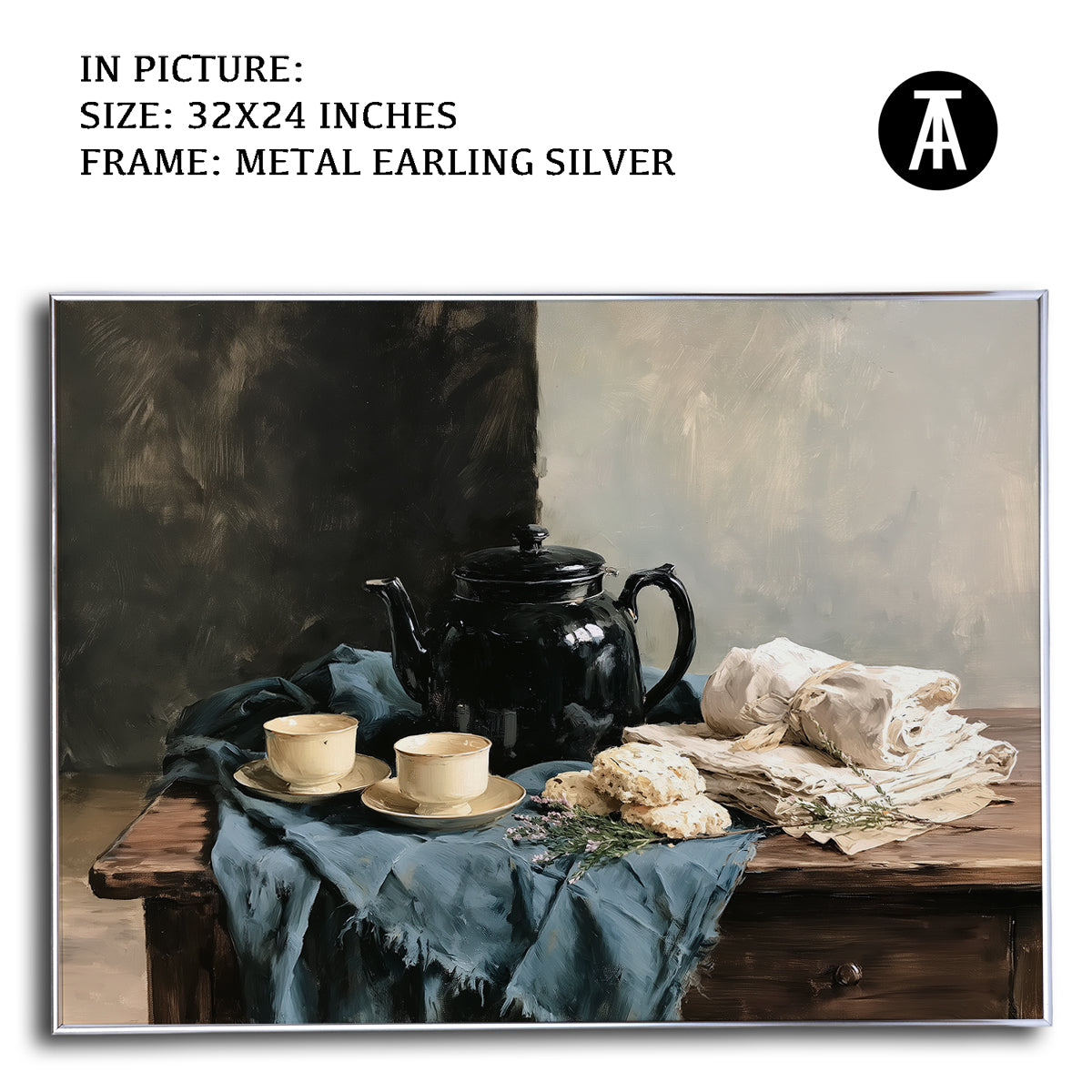 Artwork in Metal Earling Silver Frame
