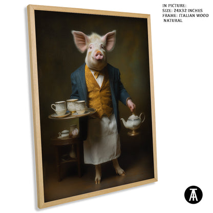 Artwork in Natural Wood Frame