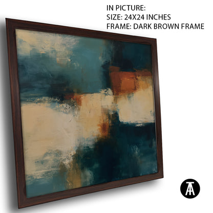 Artwork in Dark Brown Frame