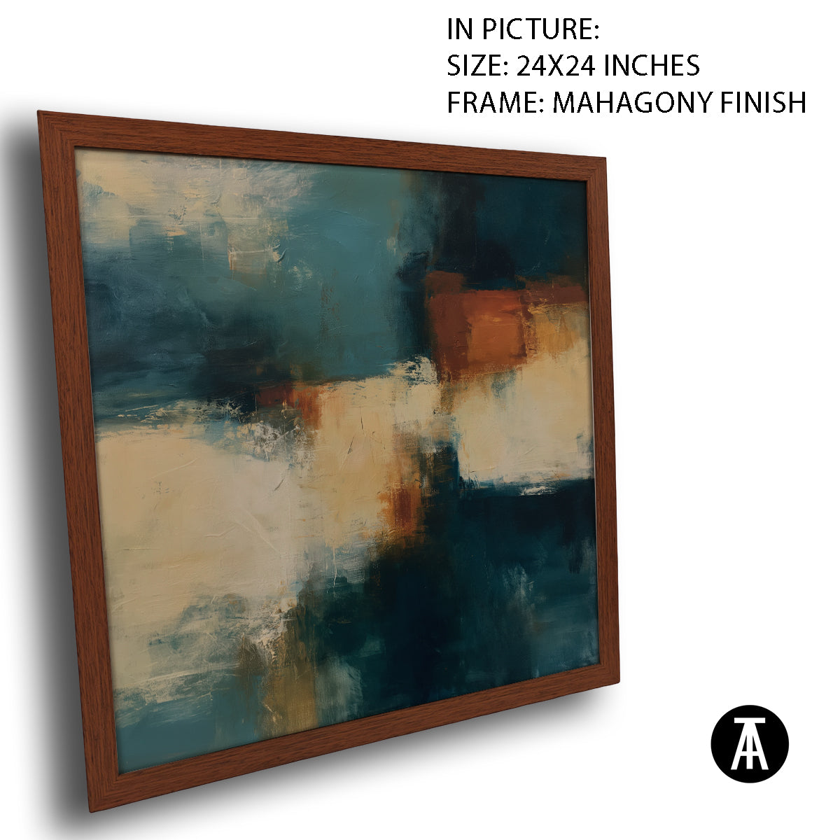 Artwork in Mahogany Finish Frame