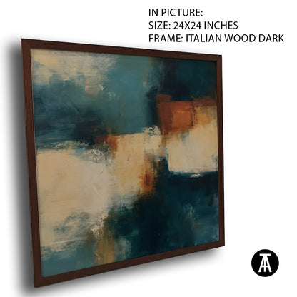 Artwork in Dark Wood Frame