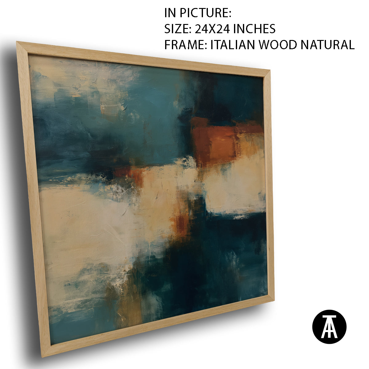 Artwork in Natural Wood Frame