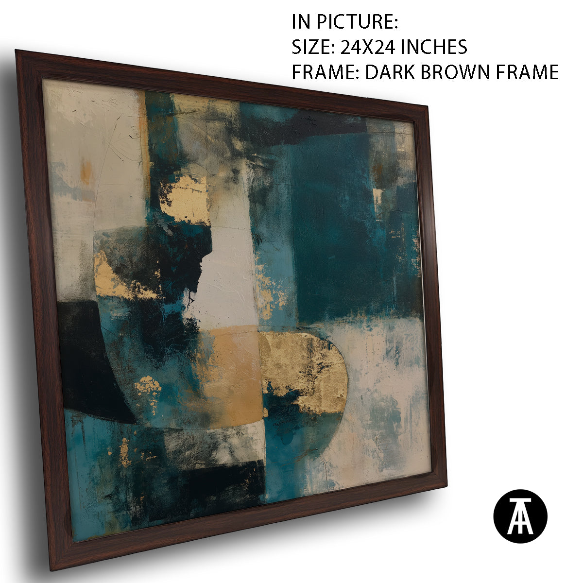 Artwork in Dark Brown Frame