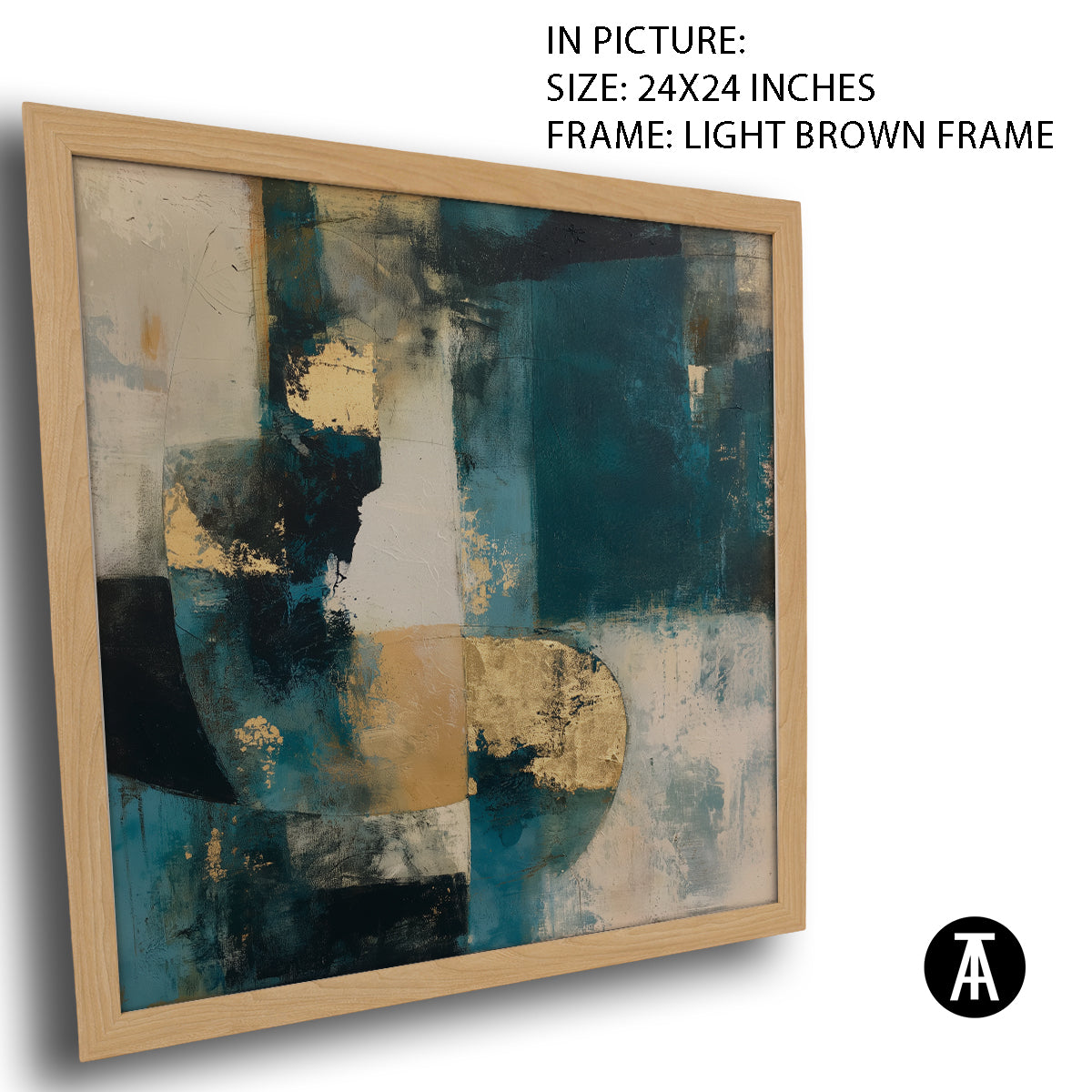 Artwork in Light Brown Frame
