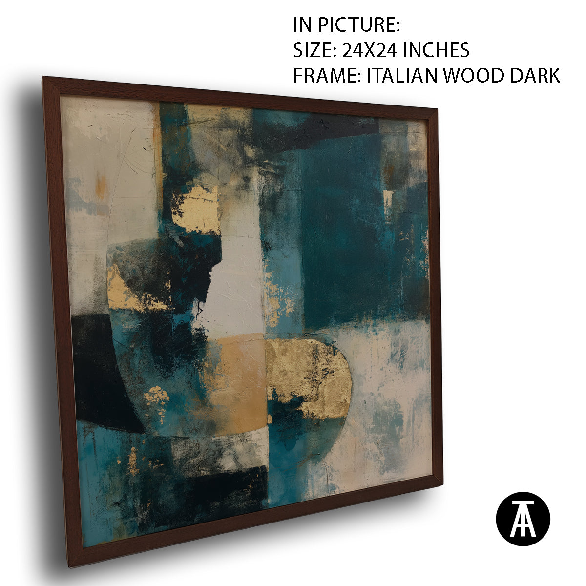 Artwork in Dark Wood Frame