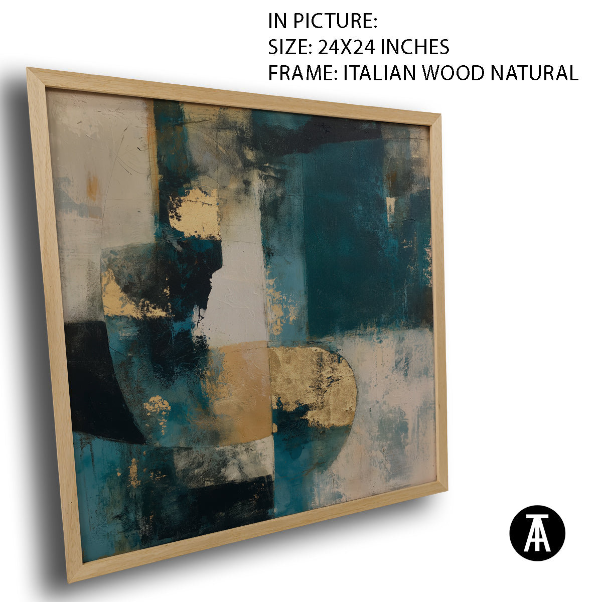 Artwork in Natural Wood Frame