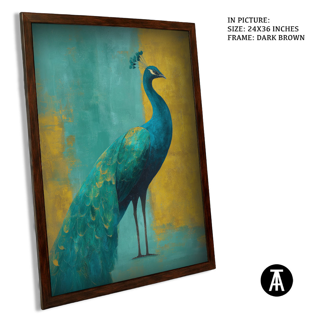 Artwork in Dark Brown Frame