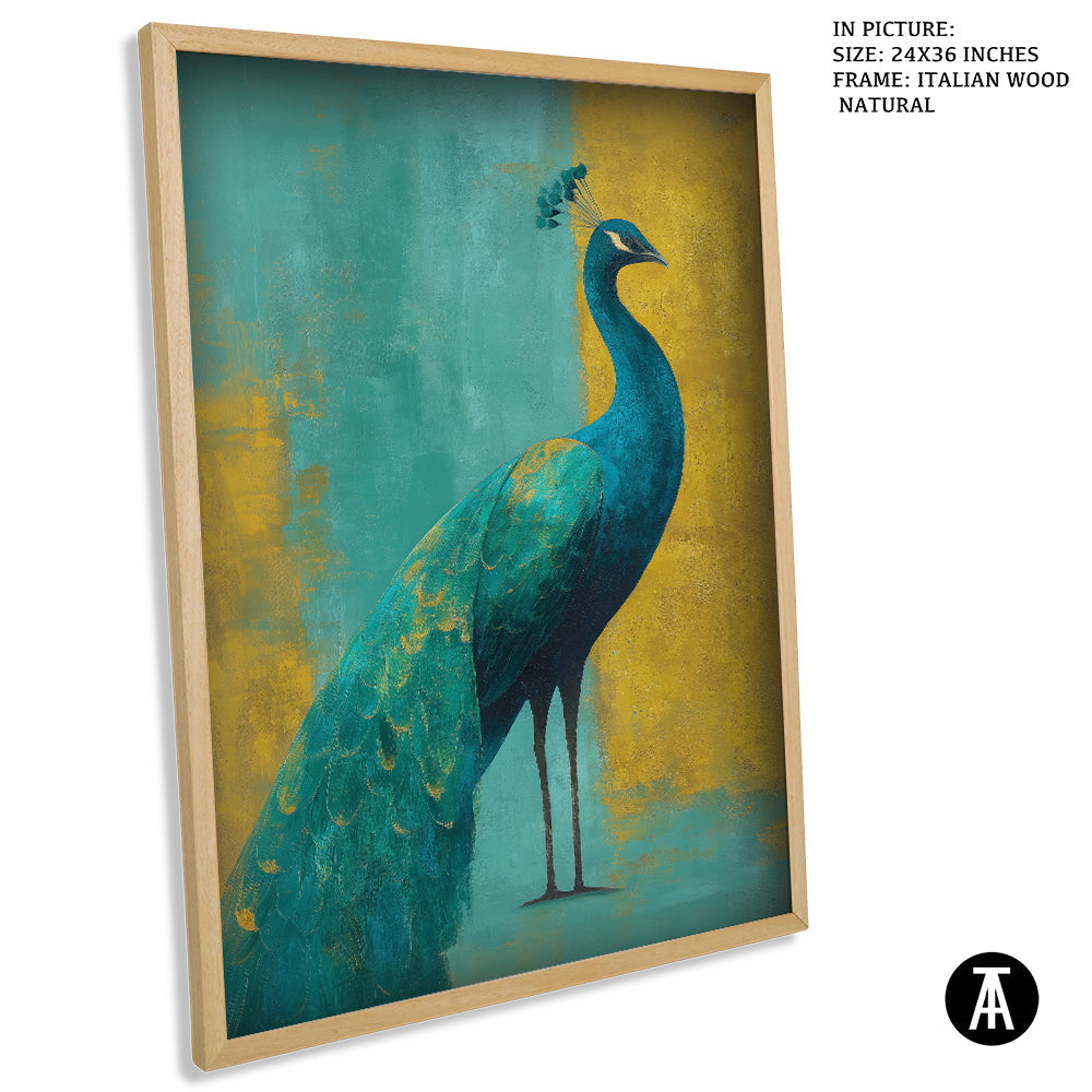 Artwork in Natural Wood Frame