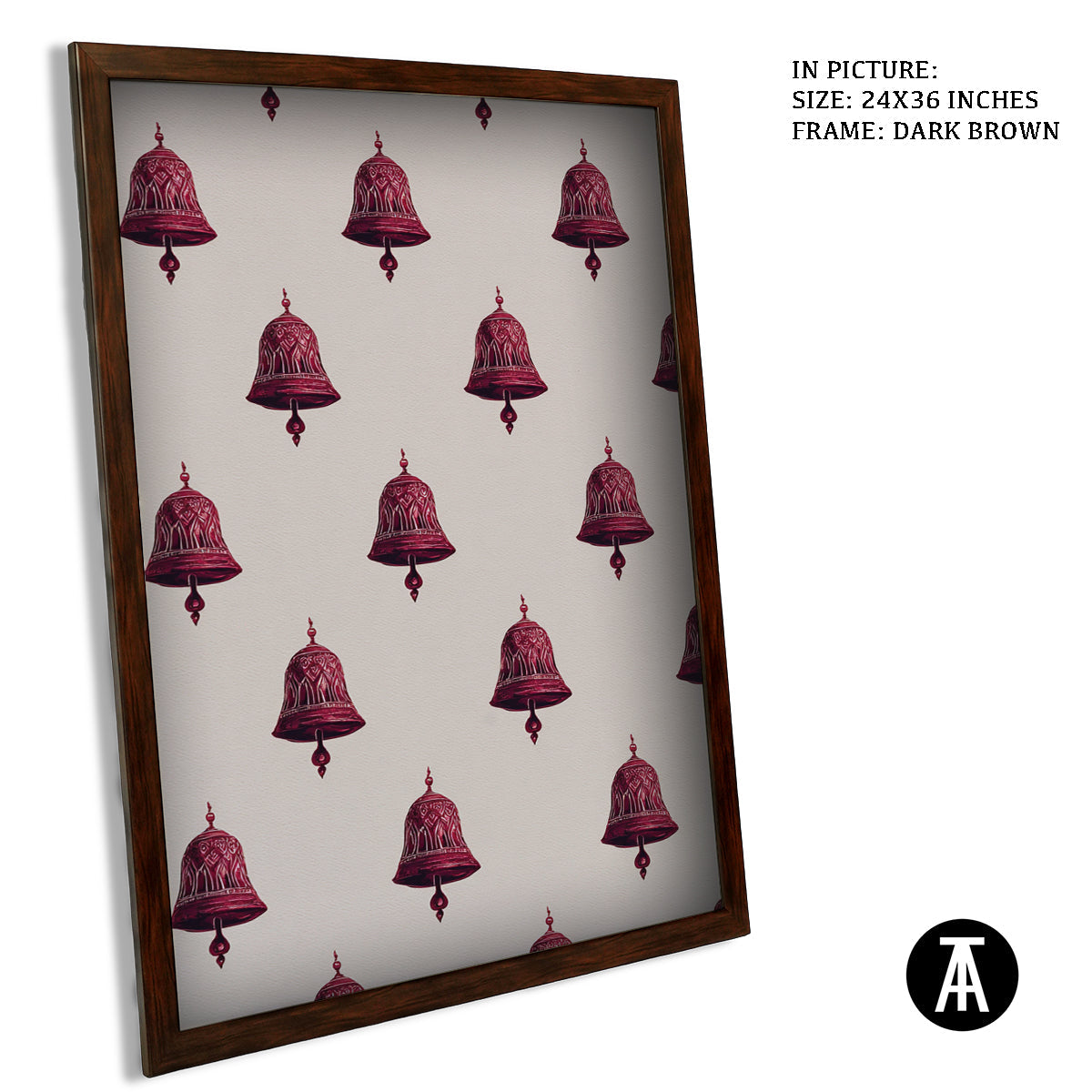 Artwork in Dark Brown Frame