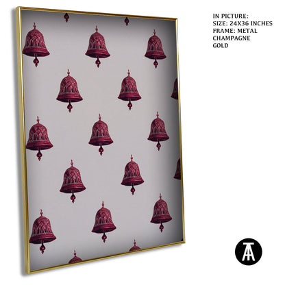 Artwork in Metal Champagne Gold Frame