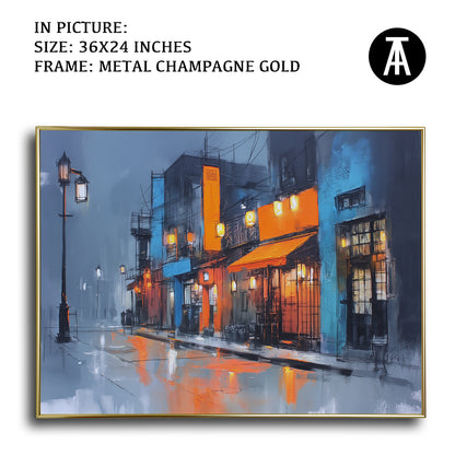Artwork in Metal Champagne Gold Frame