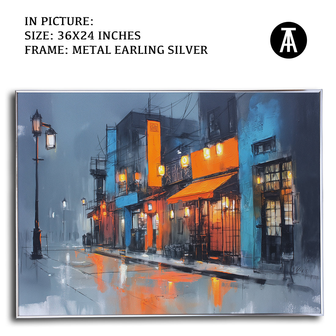 Artwork in Metal Earling Silver Frame