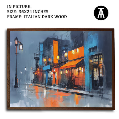 Artwork in Dark Wood Frame