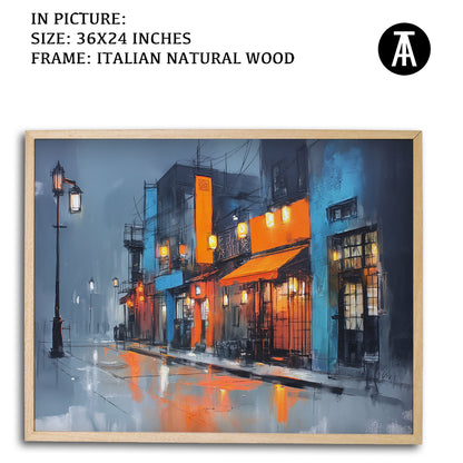 Artwork in Natural Wood Frame