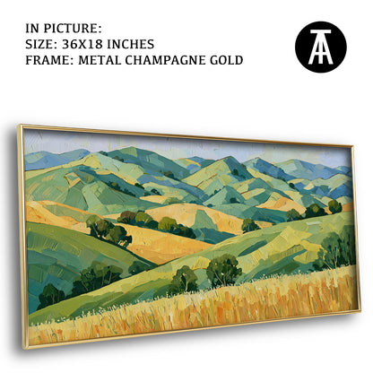 Artwork in Metal Champagne Gold Frame