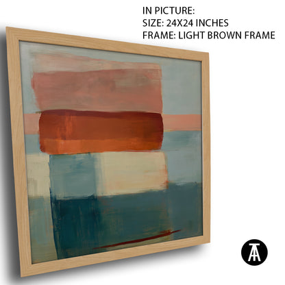 Artwork in Light Brown Frame