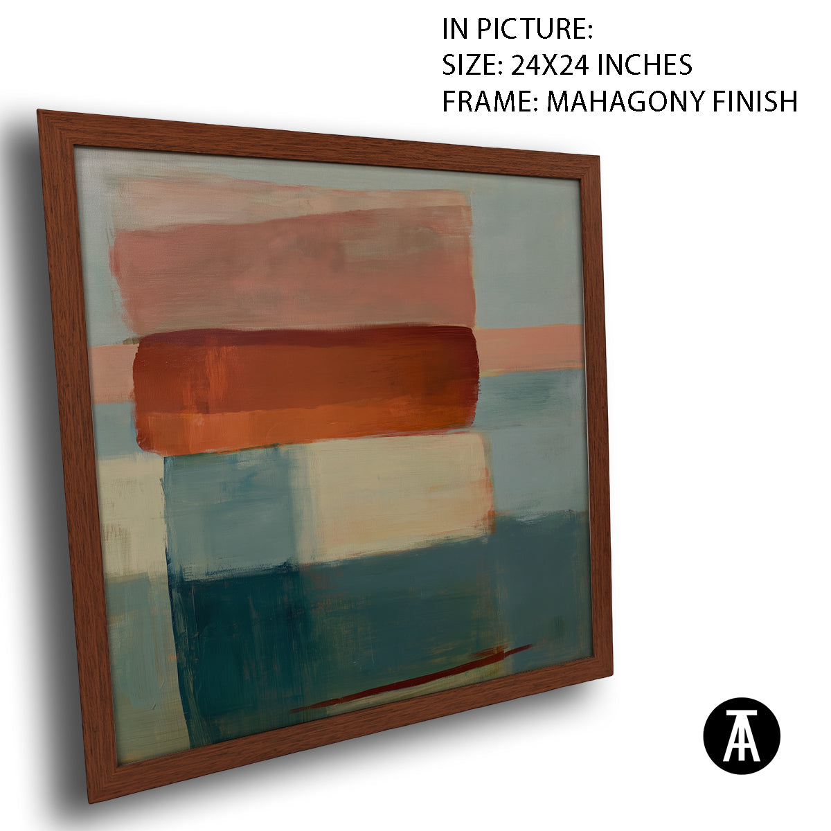 Artwork in Mahogany Finish Frame