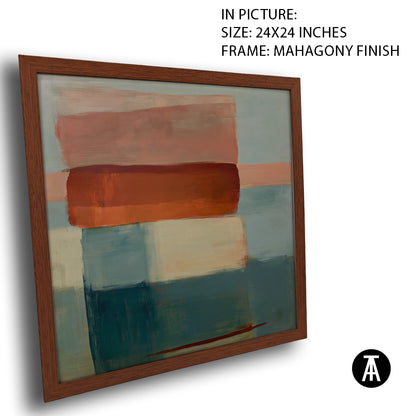 Artwork in Mahogany Finish Frame