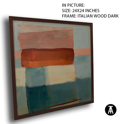 Artwork in Dark Wood Frame
