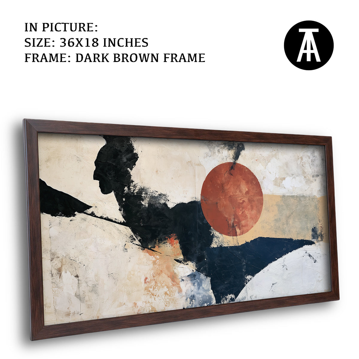 Artwork in Dark Brown Frame