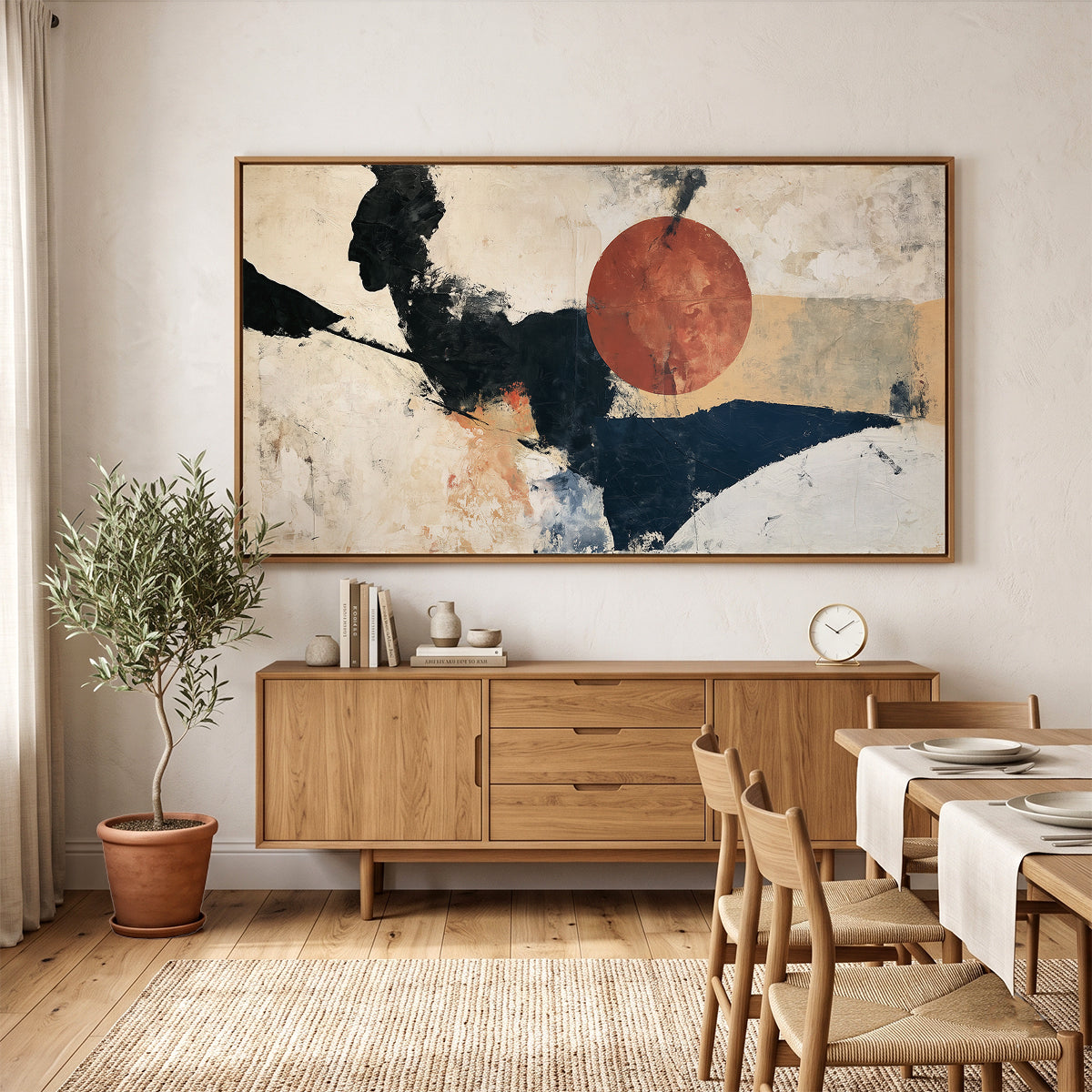 Abstract Painting in a Lifestyle Setting