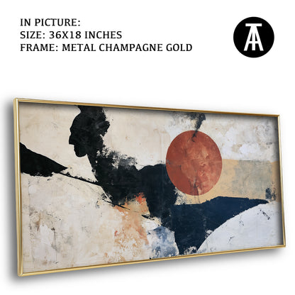 Artwork in Metal Champagne Gold Frame