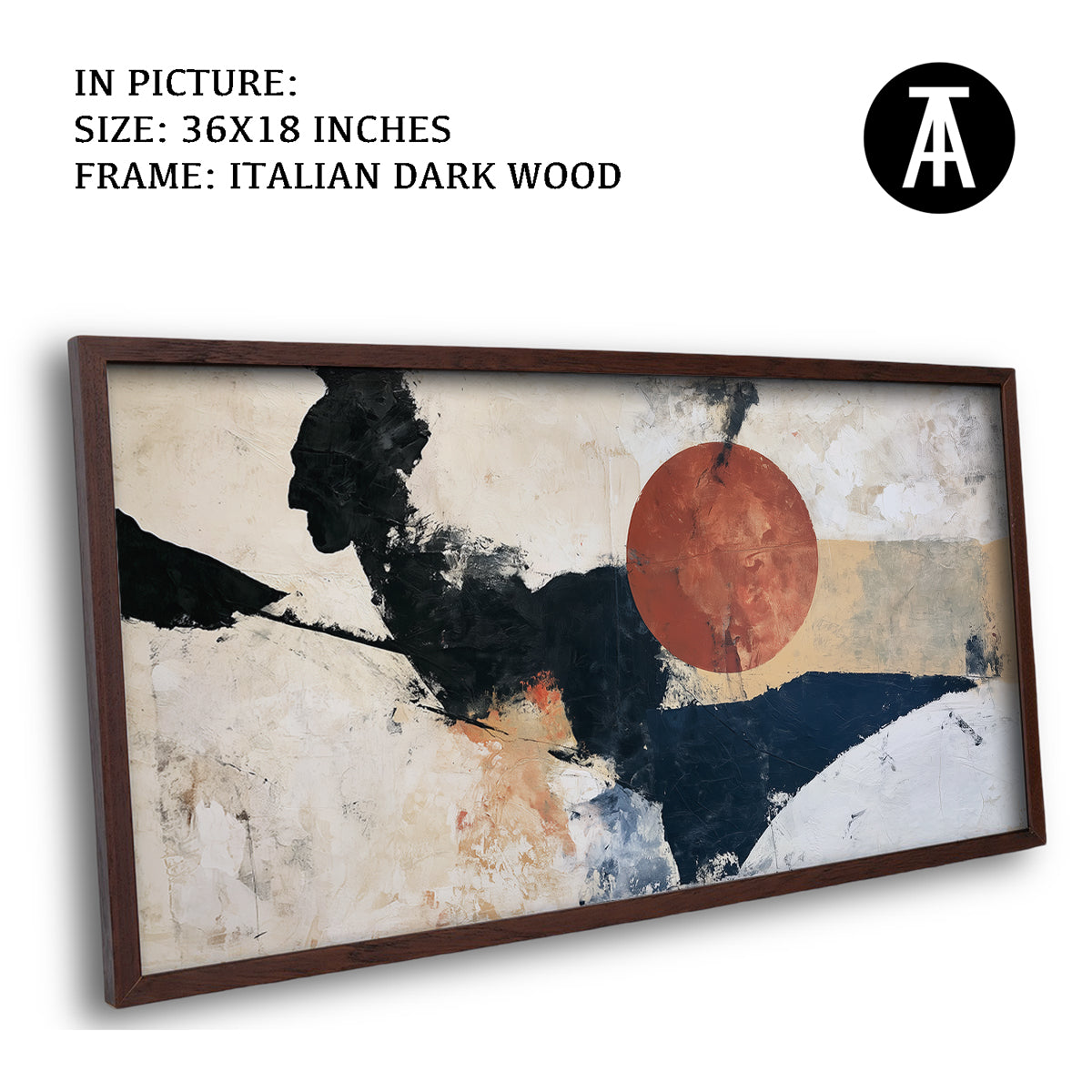 Artwork in Dark Wood Frame