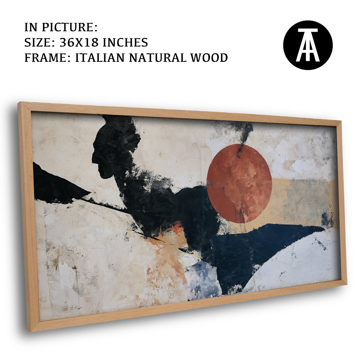 Artwork in Natural Wood Frame