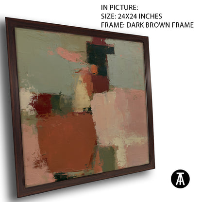 Artwork in Dark Brown Frame