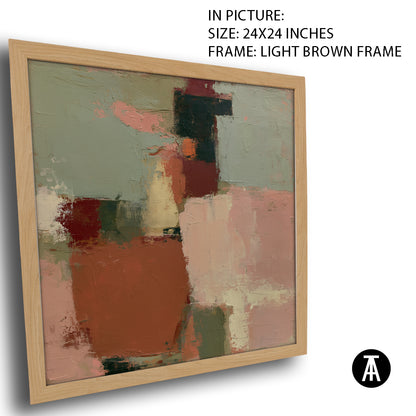 Artwork in Light Brown Frame