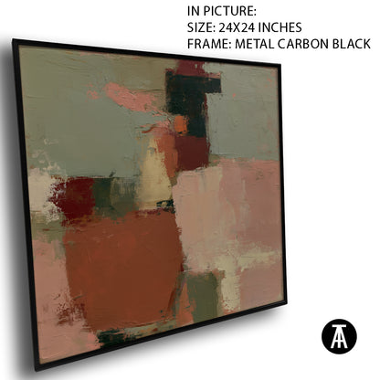 Artwork in Carbon Black Metal Frame