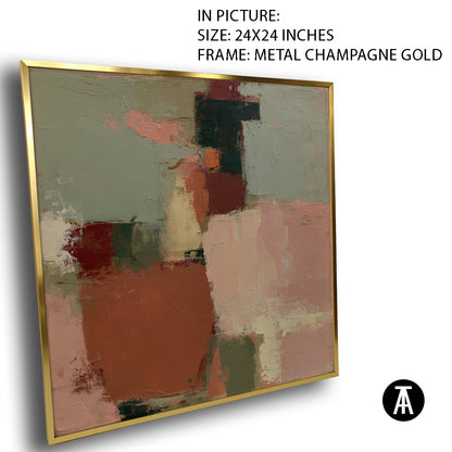 Artwork in Metal Champagne Gold Frame